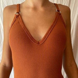 Rust Orange Bodysuit
